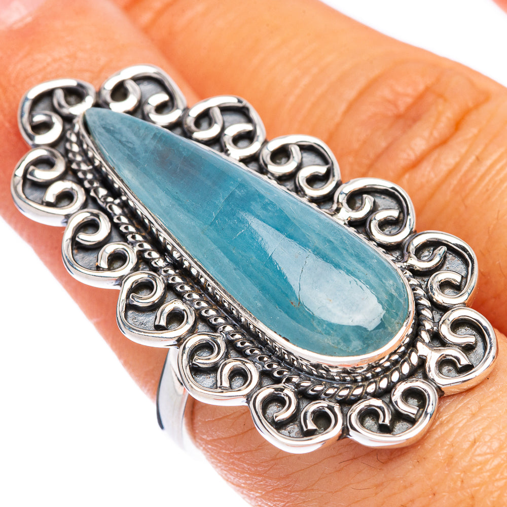 Signature Natural Aquamarine Ring Size 6.75 (925 Sterling Silver) R1789