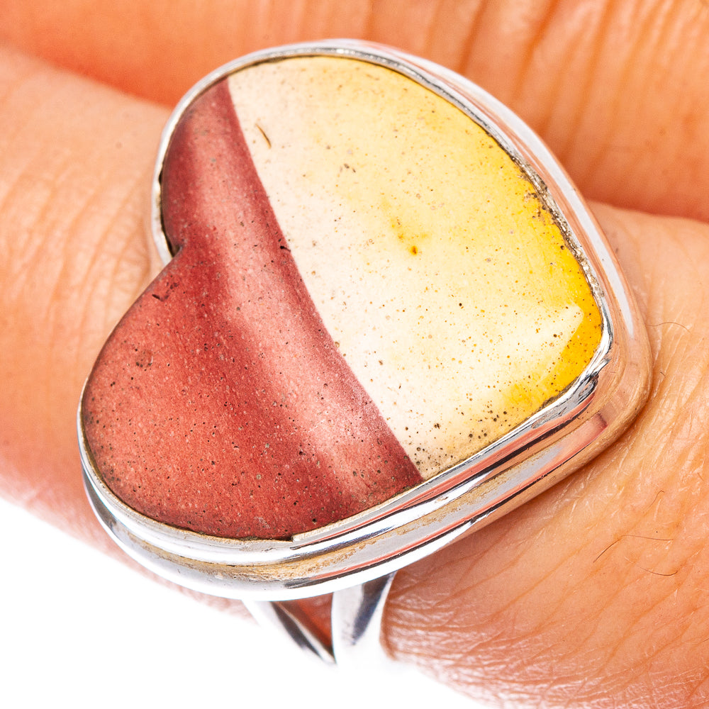 Mookaite Heart Ring Size 7 (925 Sterling Silver) R1591