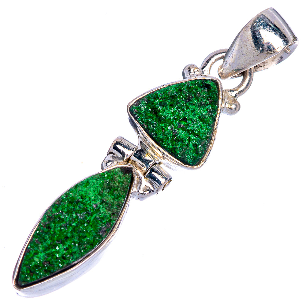 Rare Uvarovite Garnet Pendant 1 5/8" (925 Sterling Silver) P40638