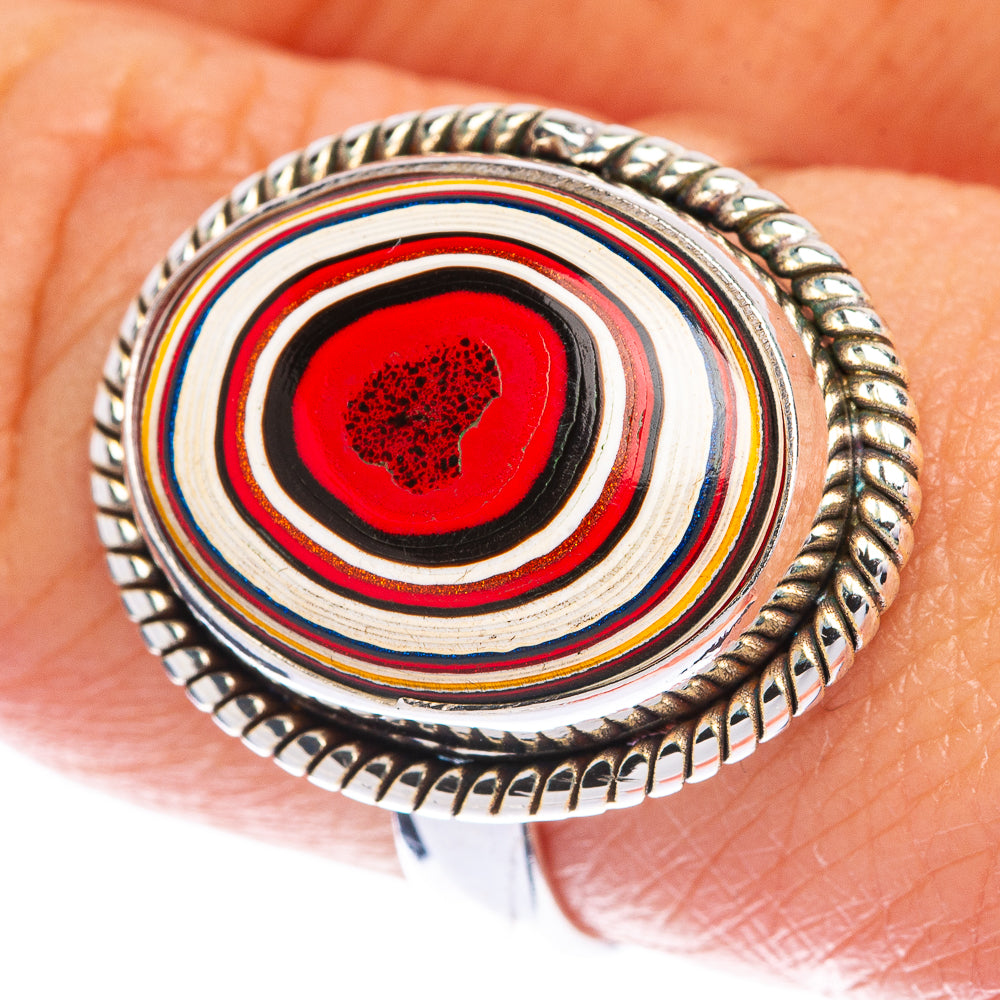 Fordite Ring Size 8.5 (925 Sterling Silver) R144576