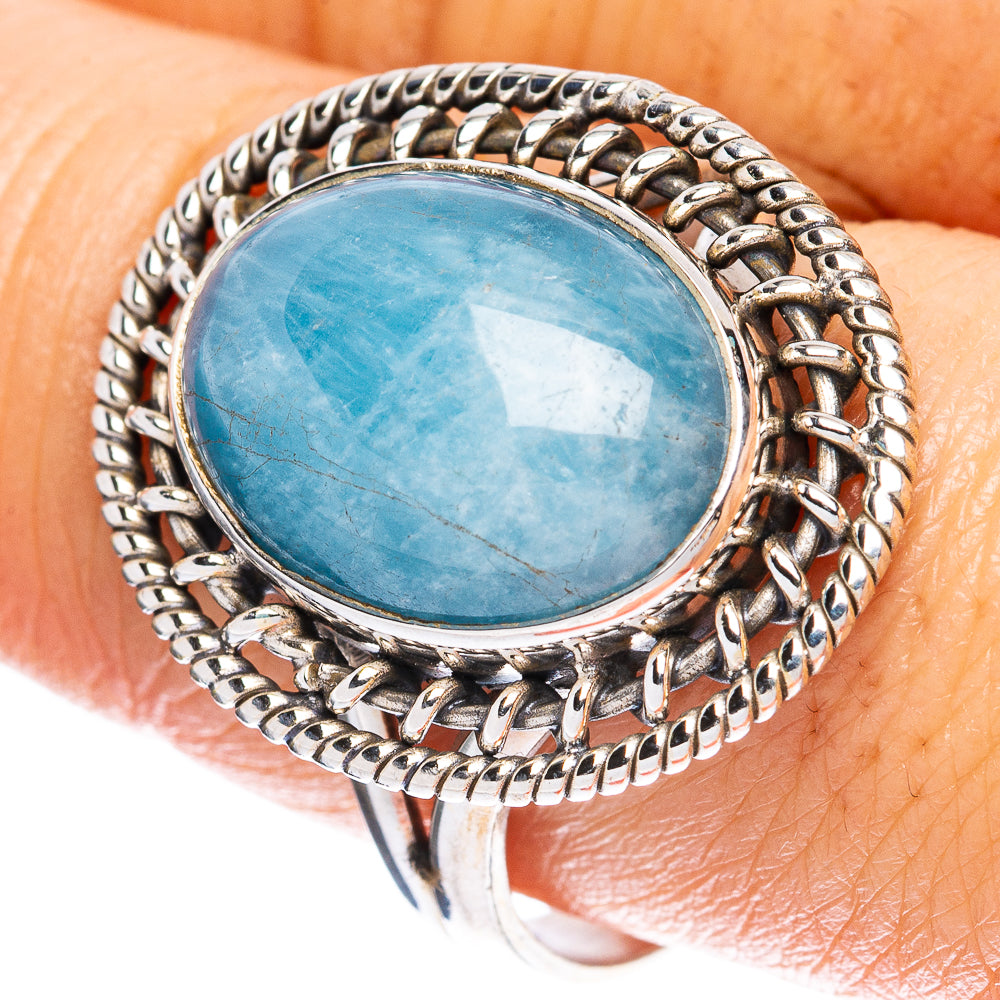 Aquamarine Ring Size 10 (925 Sterling Silver) R2382