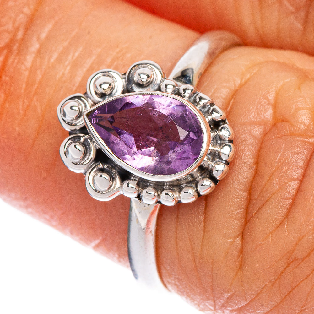 Faceted Amethyst Dainty Ring Size 5.75 (925 Sterling Silver) R147285