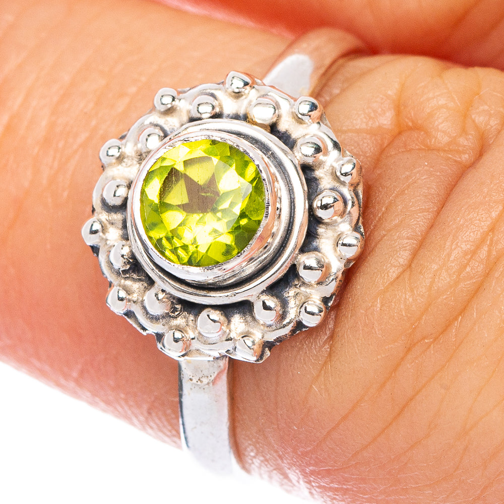 Peridot Dainty Ring Size 6 (925 Sterling Silver) R145720