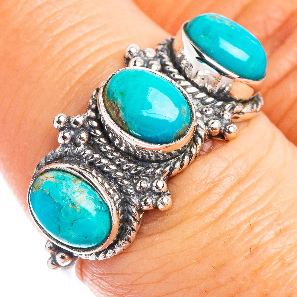 Mohave Turquoise Ring Size 7.5 (.925 Sterling Silver)