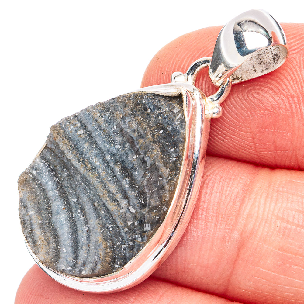 Desert Rose Druzy Pendant 1 3/8" (925 Sterling Silver) P45208
