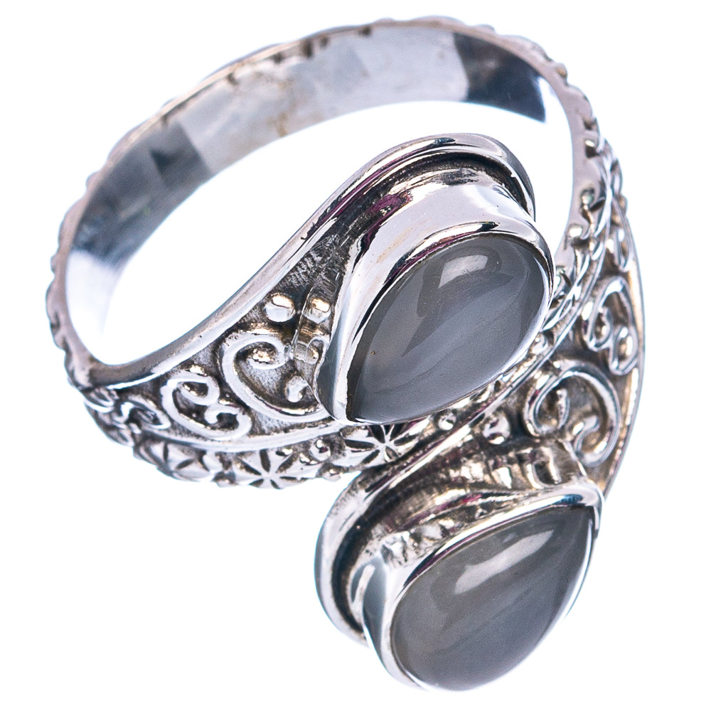 Grey Moonstone Ring Size 9.75 (.925 Sterling Silver)
