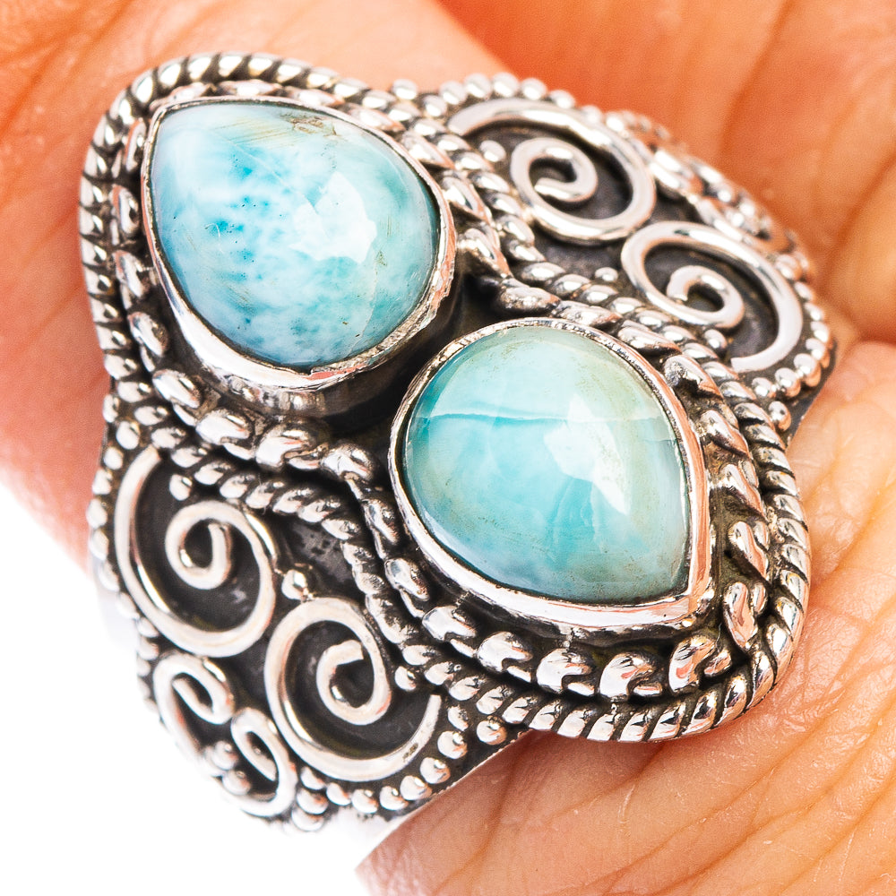 Rare Larimar Ring Size 7 (.925 Sterling Silver)