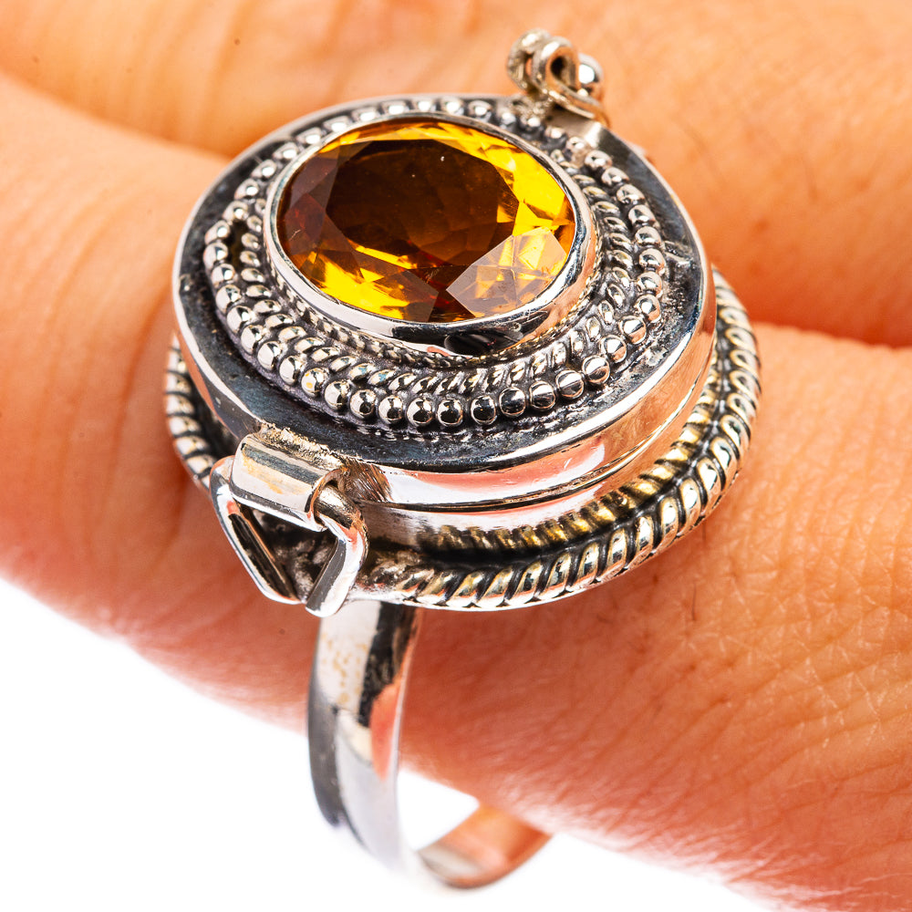 Poison Faceted Citrine Ring Size 11.75 (925 Sterling Silver) R142810