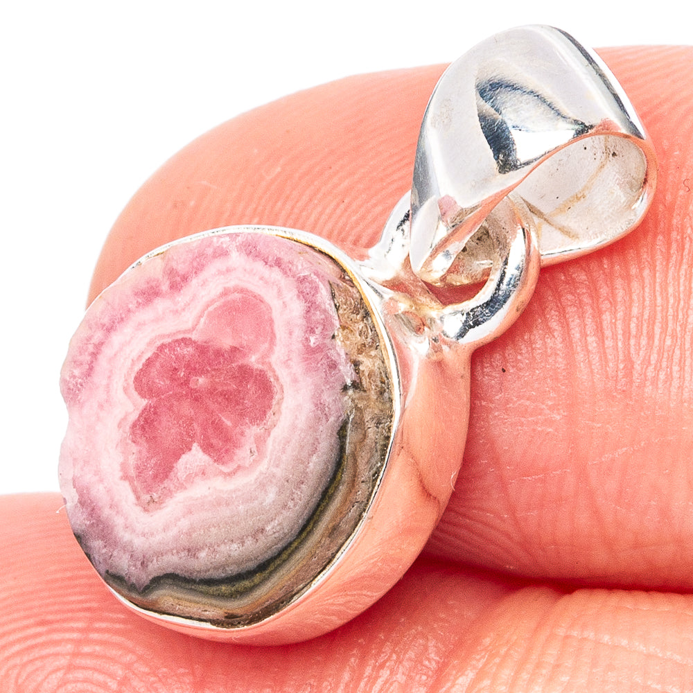 Rare Rhodochrosite Stalactite Pendant 3/4" (925 Sterling Silver) P42979