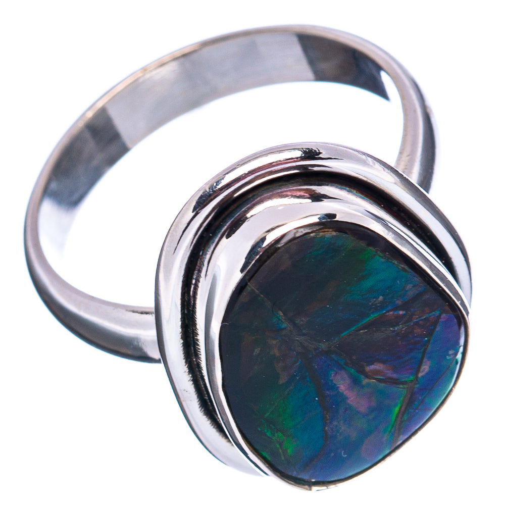 Premium Canadian Ammolite Ring Size 8 (.925 Sterling Silver)