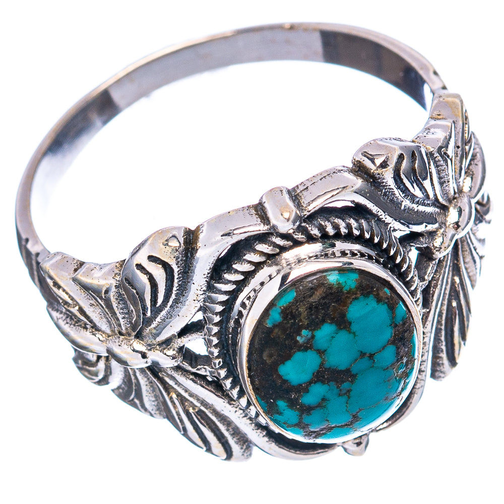 Number 8 Mine Turquoise Butterfly Ring Size 10 (.925 Sterling Silver)