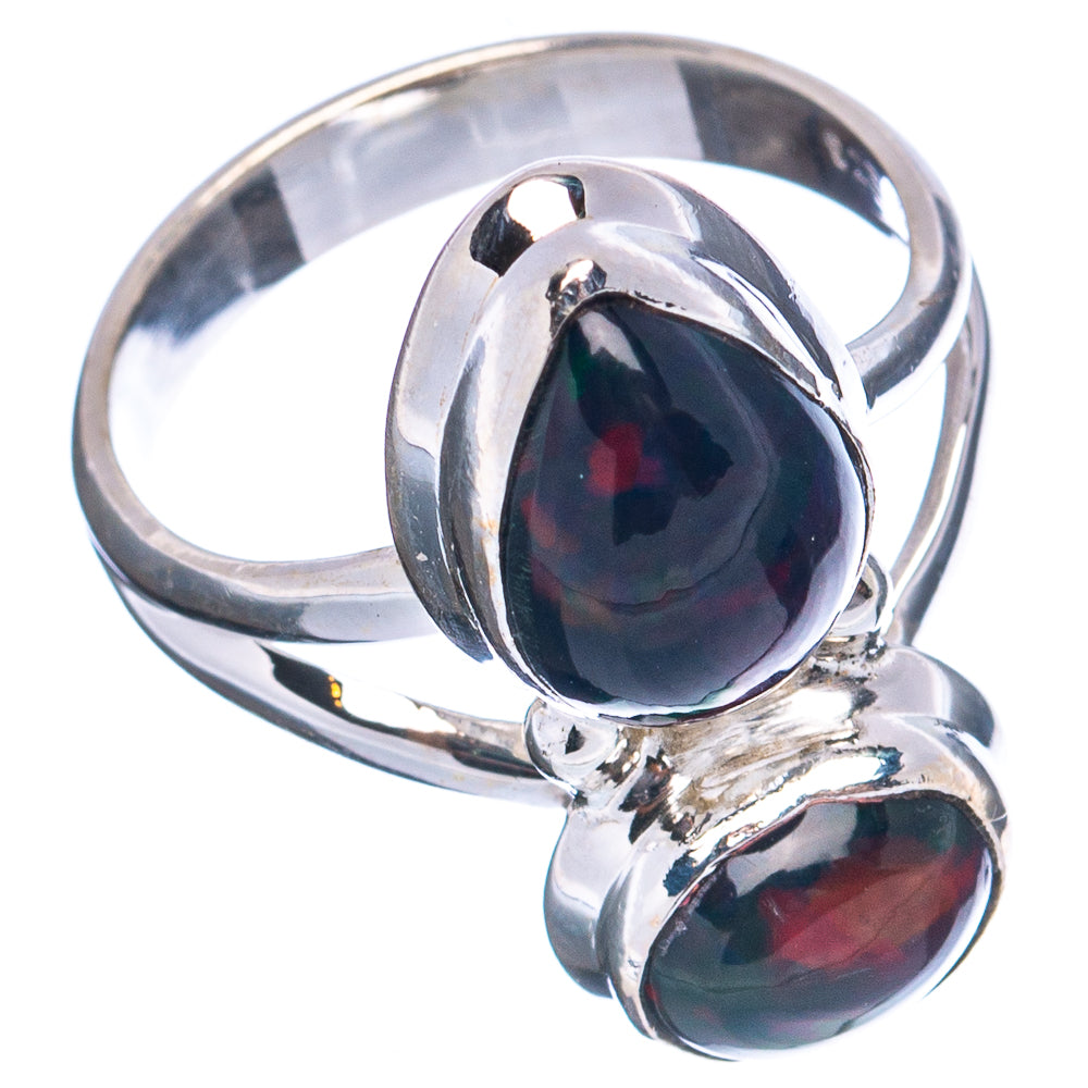 Premium Black Opal Ring Size 5.75 (.925 Sterling Silver)
