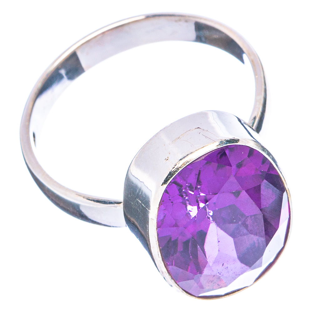 Lab Created Faceted Alexandrite Ring Size 7.75 (.925 Sterling Silver)