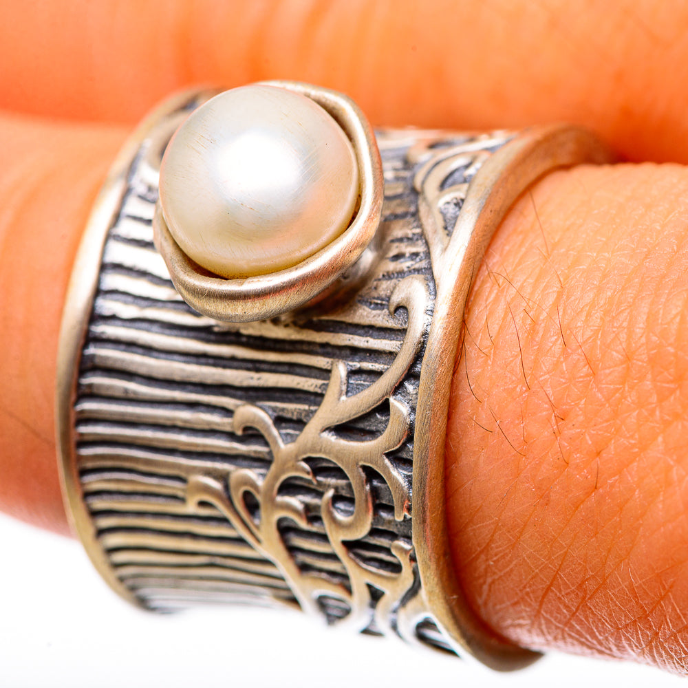 Large Cultured Pearl Ring Size 8 (925 Sterling Silver) RING139001