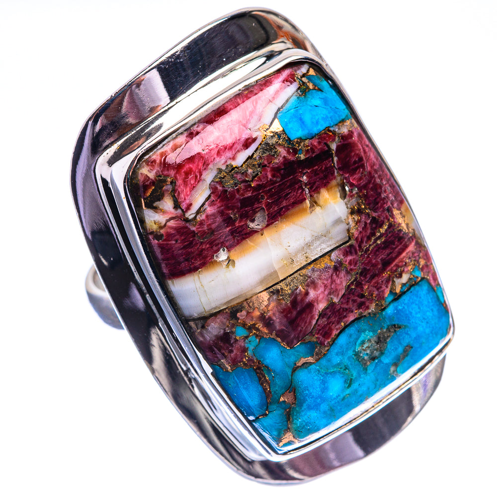 Large Blue Copper Composite Turquoise Ring Size 9 (925 Sterling Silver) R142213