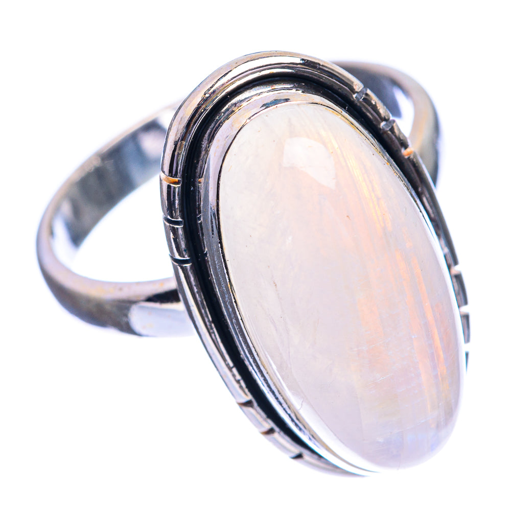 Rainbow Moonstone Ring Size 9 (925 Sterling Silver) R143106