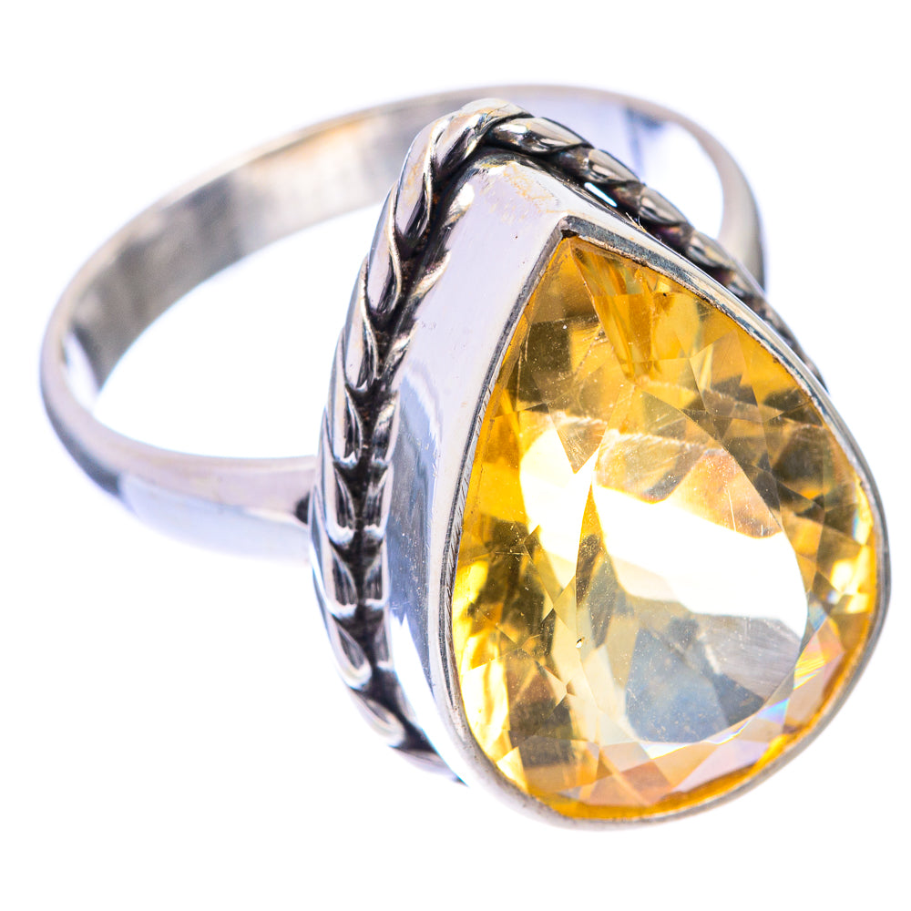 Faceted Citrine Ring Size 8 (925 Sterling Silver) R140942