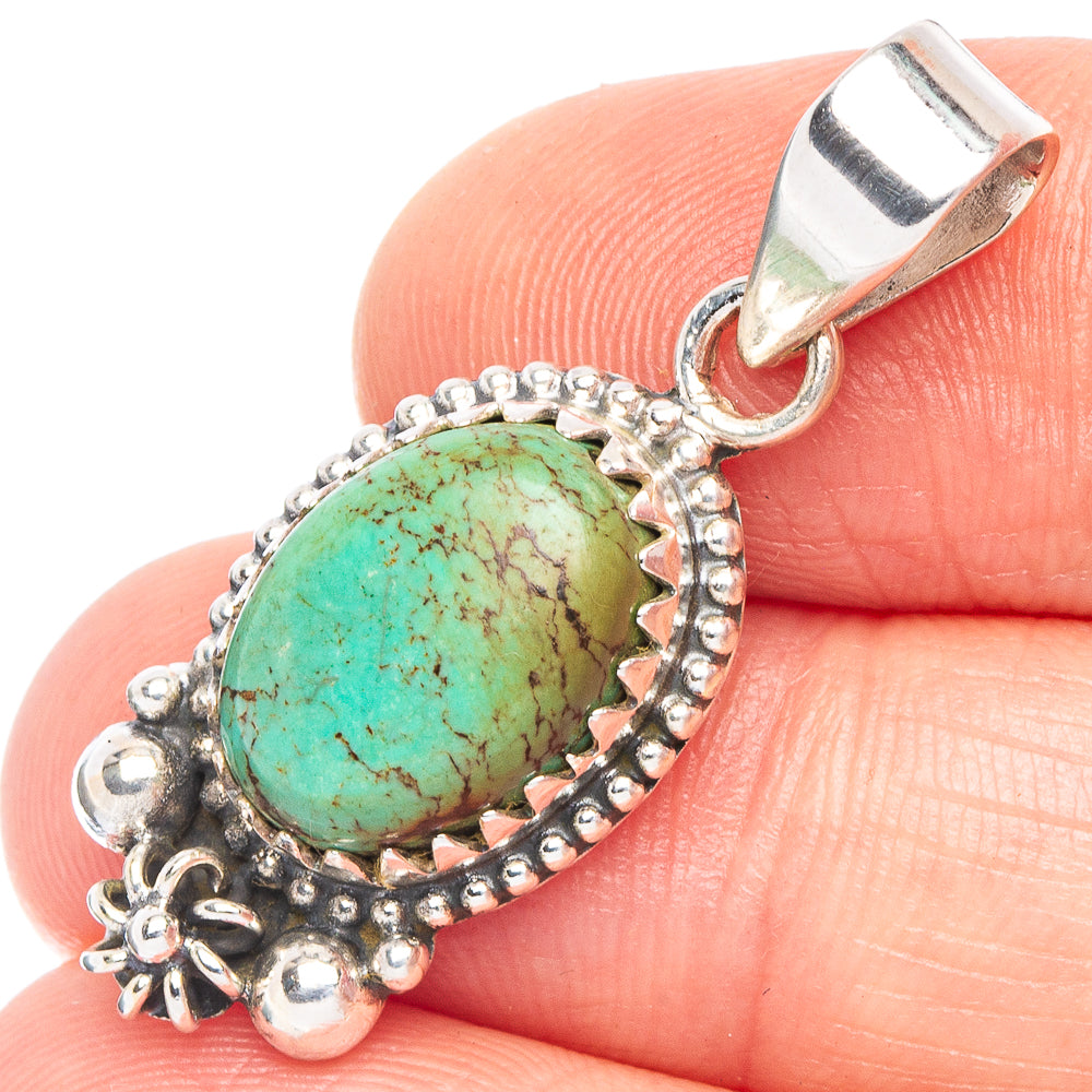 Arizona Turquoise Pendant 1 3/8" (925 Sterling Silver) P43920