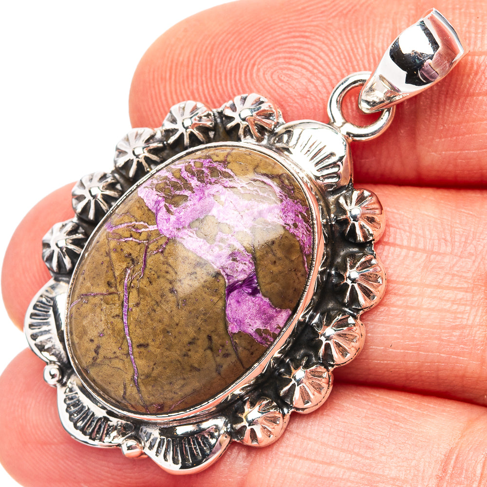 Premium Purpurite Pendant 1 5/8" (.925 Sterling Silver)