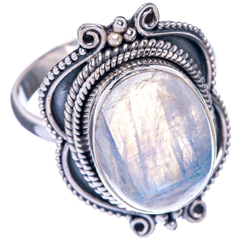 Rainbow Moonstone Ring Size 10 (925 Sterling Silver) R144907