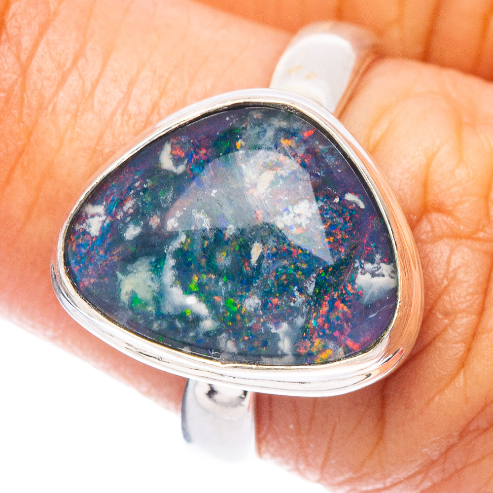 Rare Triplet Opal Ring Size 7 (925 Sterling Silver) R7246