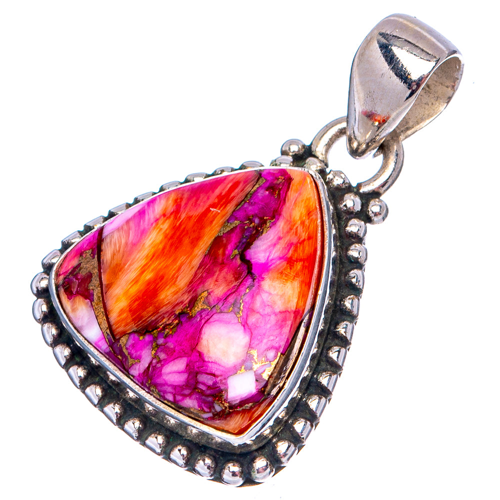 Pink Daliah Mohave Turquoise Pendant 1 1/4" (.925 Sterling Silver)