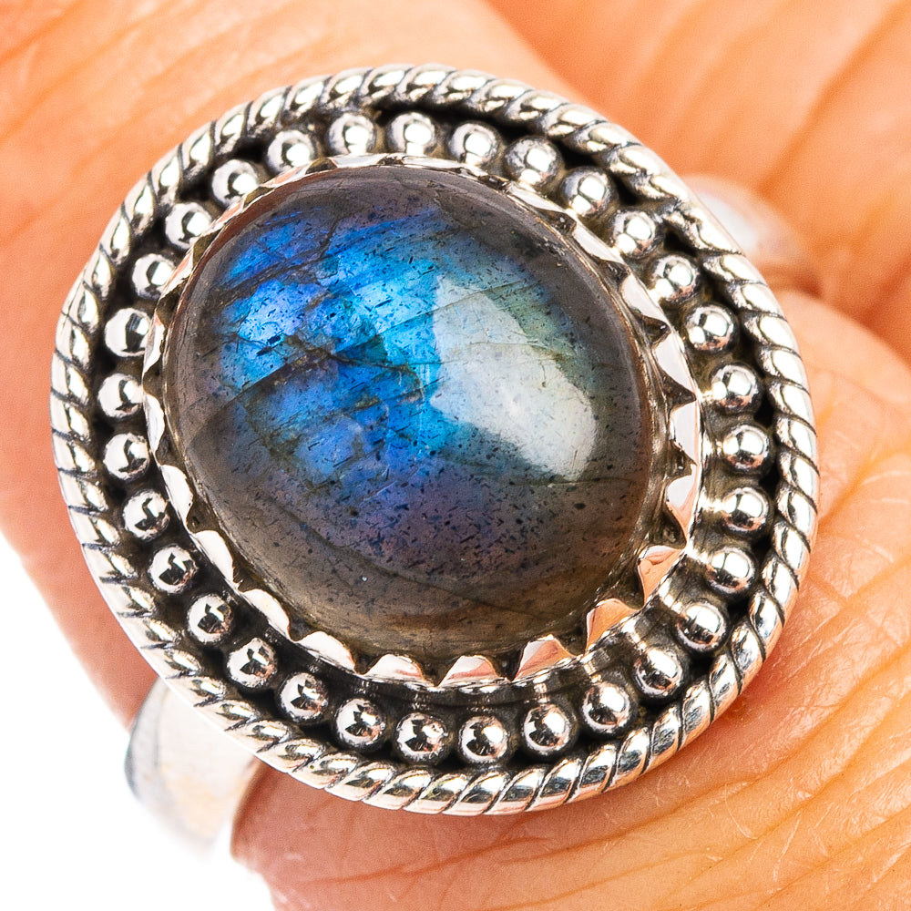 Labradorite Ring Size 6.75 (.925 Sterling Silver)