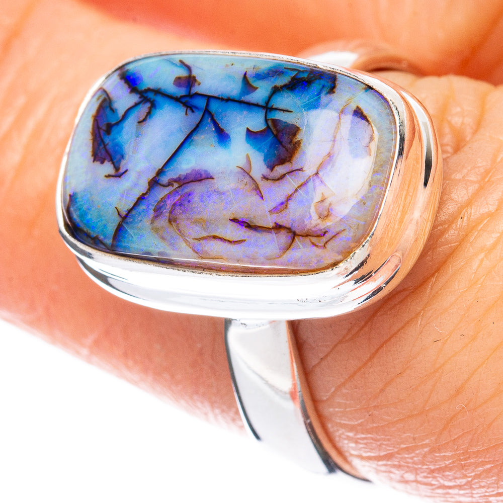 Rare Sterling Opal Ring Size 7.25 (925 Sterling Silver) R3038