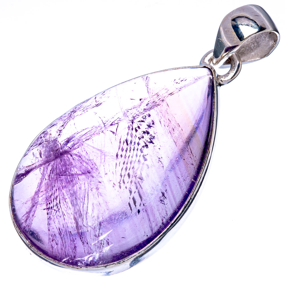 Amethyst Pendant 1 5/8" (925 Sterling Silver) P42175