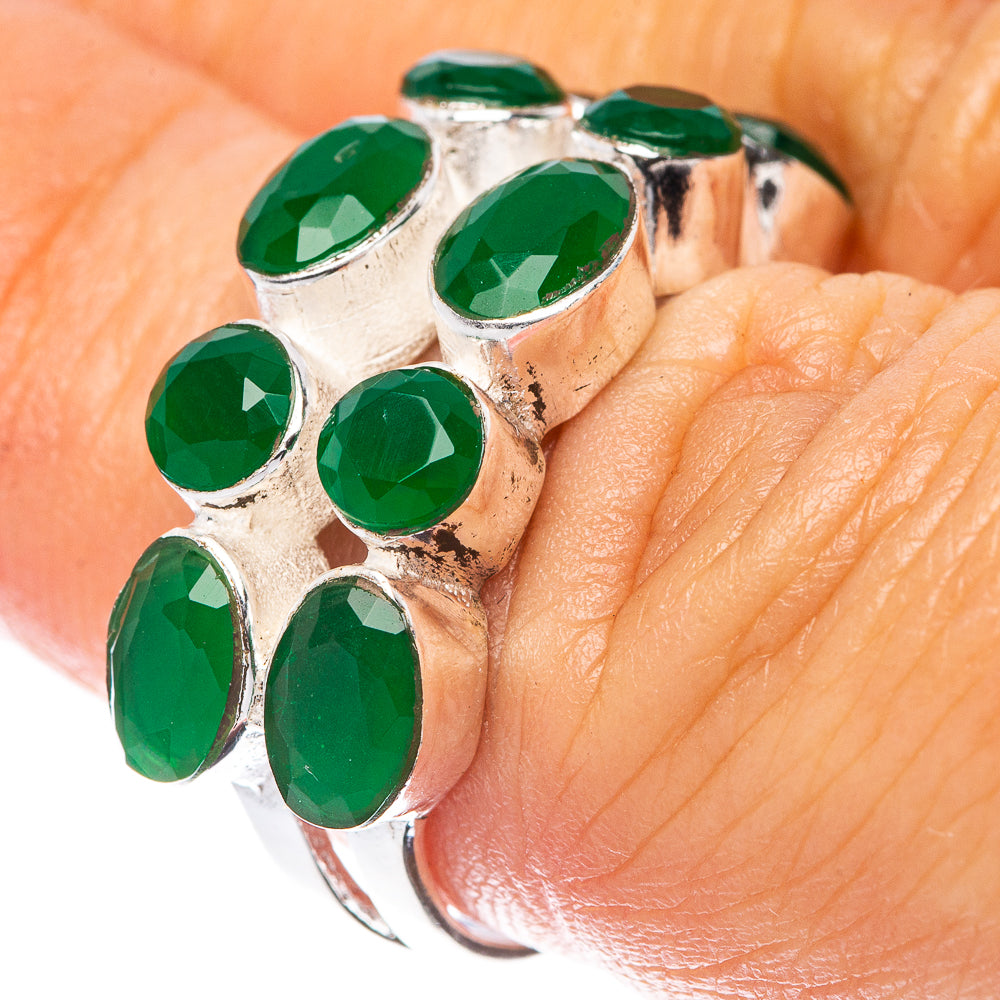 Green Onyx 925 Sterling Silver Ring Size 6.75 (925 Sterling Silver) R5450