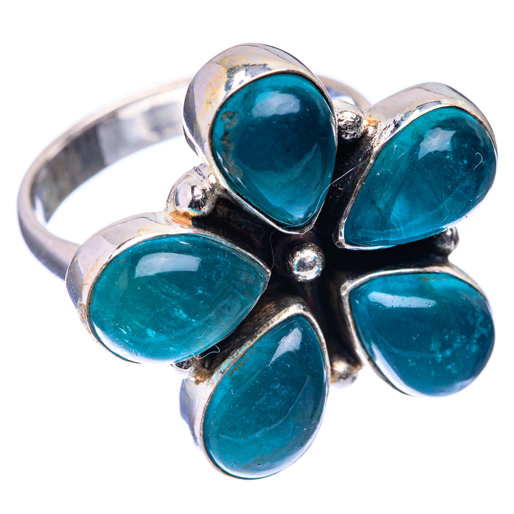 Large Blue Fluorite Ring Size 9.25 (925 Sterling Silver) R141224