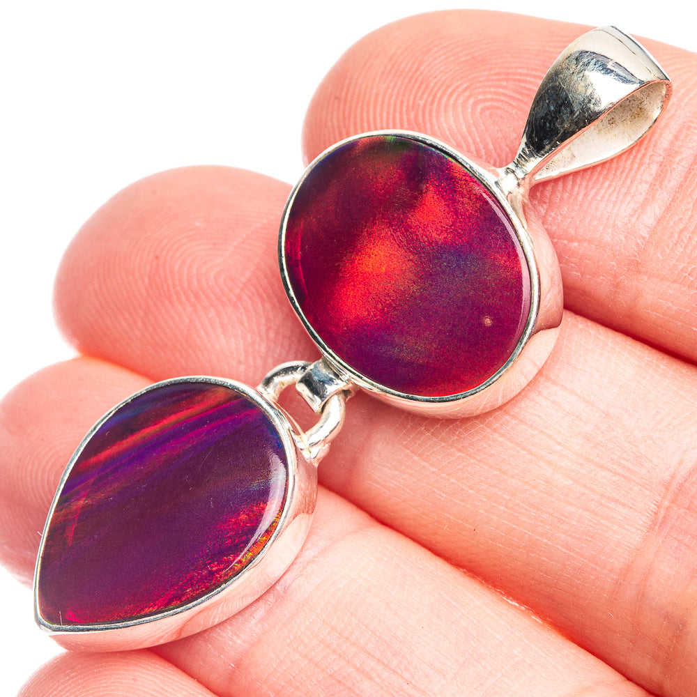 Aura Opal Pendant 1 5/8" (925 Sterling Silver) P39340