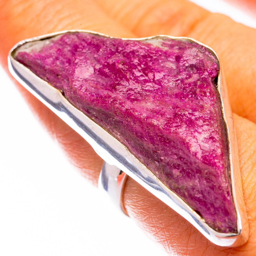 Large Rough Ruby Zoisite Ring Size 7.25 (925 Sterling Silver) R140793