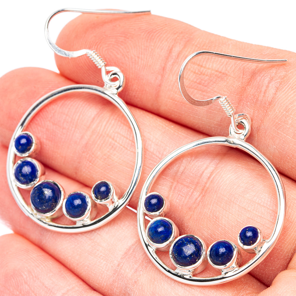 Premium Lapis Lazuli Earrings 1 5/8" (925 Sterling Silver) E2524