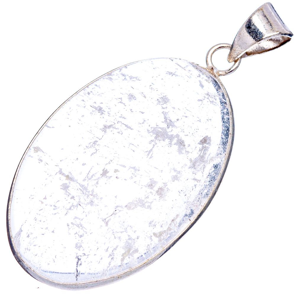 Selenite Pendant 1 7/8" (Silver Plated)