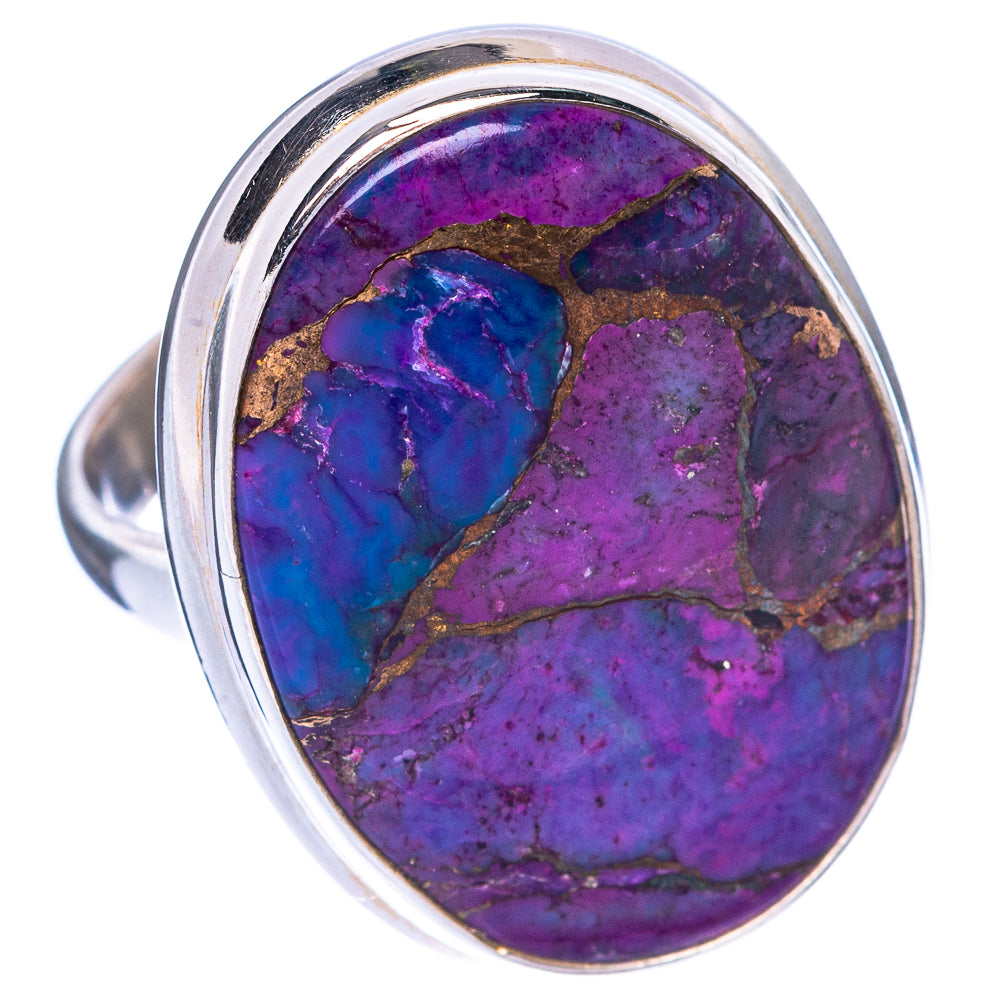 Purple Copper Composite Turquoise Ring Size 7 (925 Sterling Silver) R1501