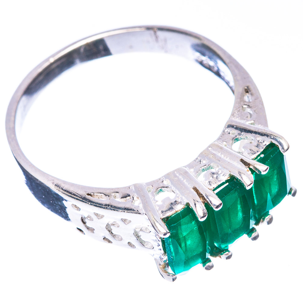Green Sillimanite Ring Size 7.75 (925 Sterling Silver) R5684