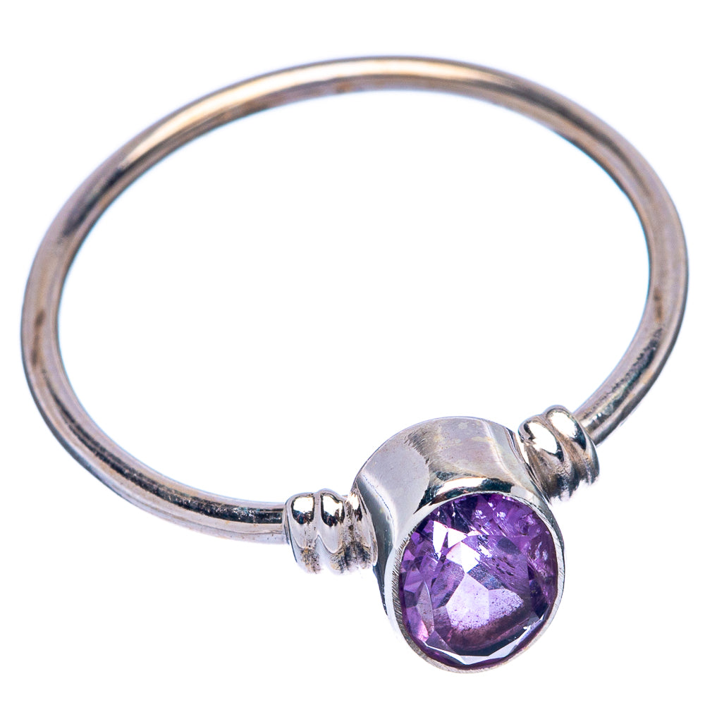 Faceted Amethyst Dainty Ring Size 7.25 (925 Sterling Silver) R145752