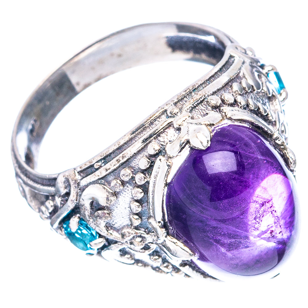 (Classic Series) Amethyst Ring Size 6 (.925 Sterling Silver)
