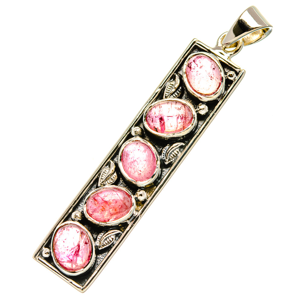 Signature Pink Tourmaline Pendant 2 1/8" (925 Sterling Silver) PD37859