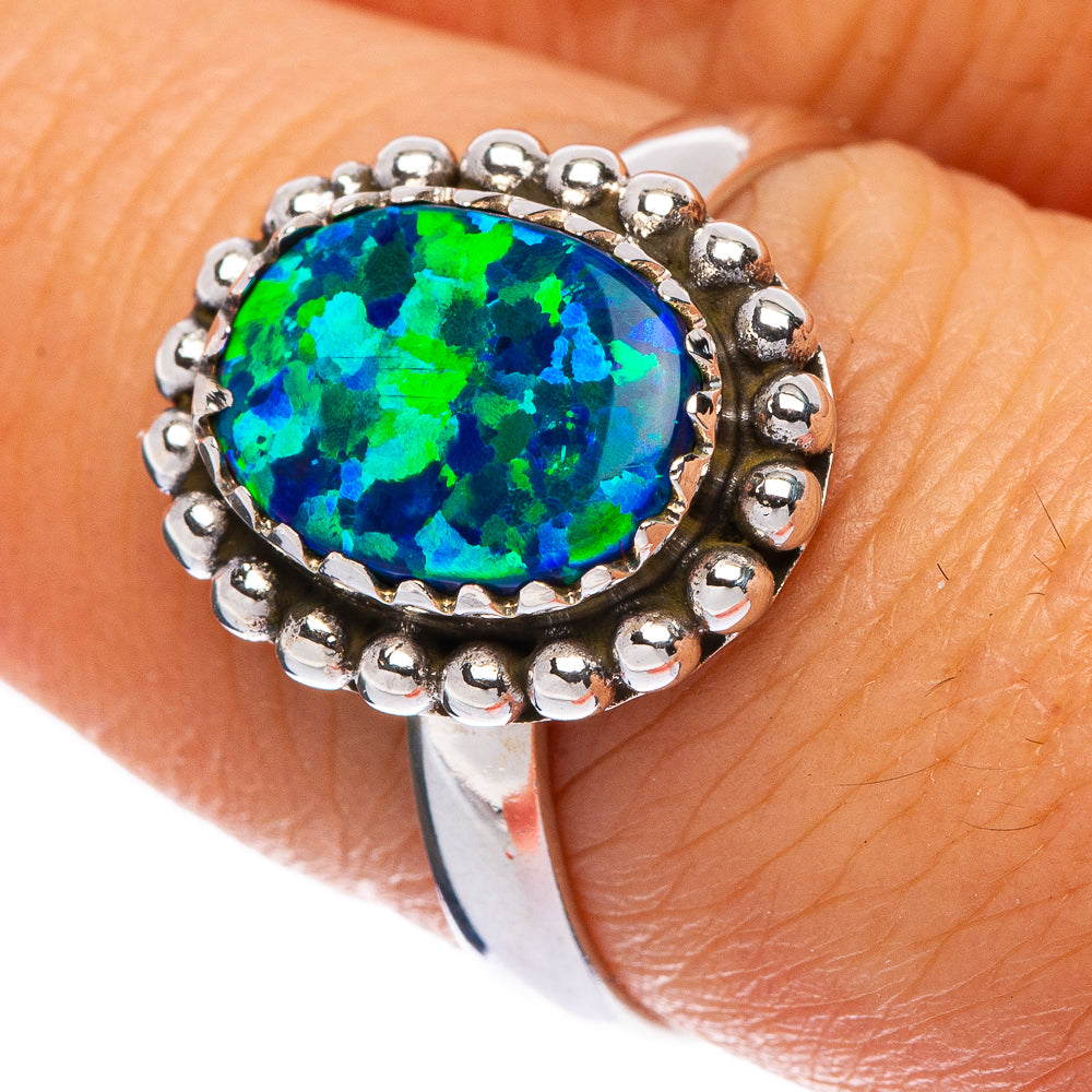 Synthetic Opal Ring Size 7.75 (925 Sterling Silver) R146080