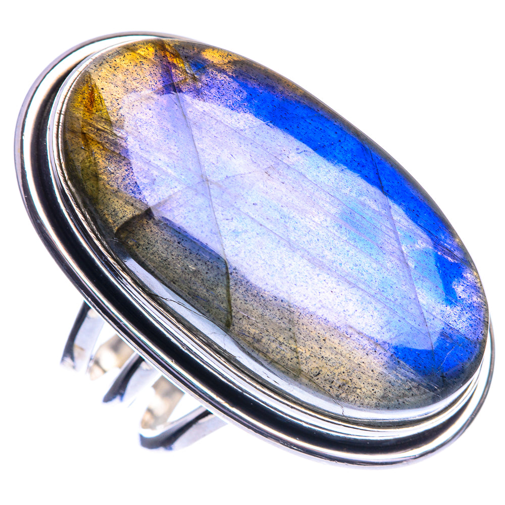 Large Labradorite Ring Size 8 (925 Sterling Silver) R144168