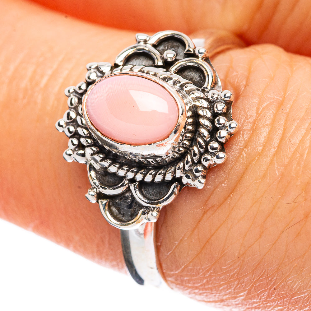 Value Pink Queen Conch Shell Ring Size 7.25 (925 Sterling Silver) R3226