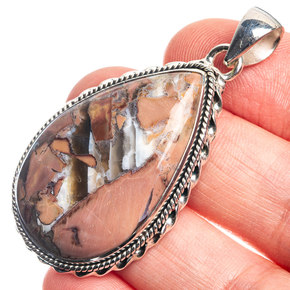 Butterfly Jasper 925 Sterling Silver Pendant 2"