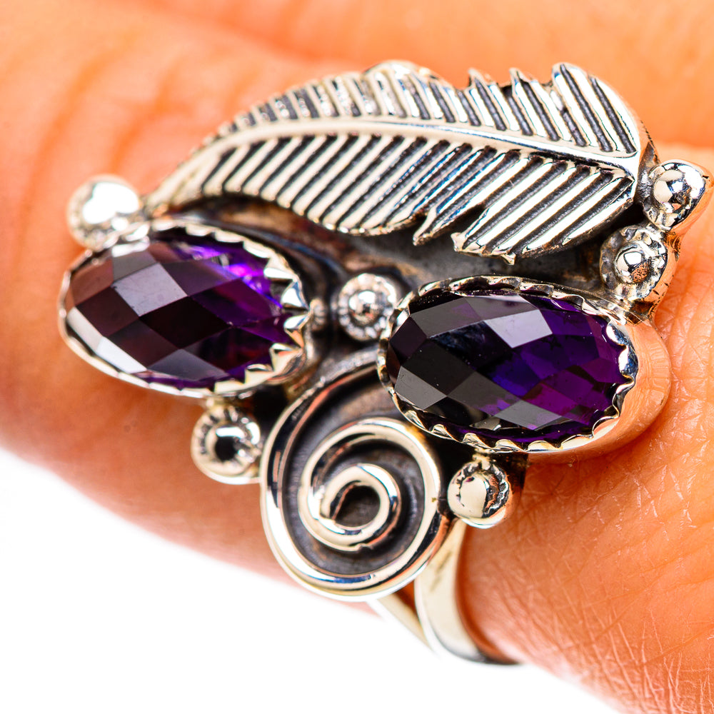Faceted Amethyst Ring Size 7.75 (925 Sterling Silver) RING138858