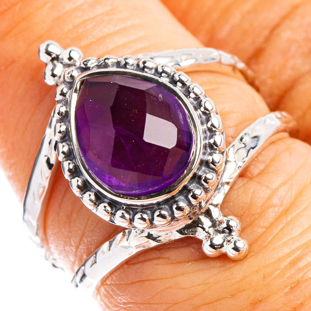 Premium Amethyst Ring Size 6.75 (.925 Sterling Silver)