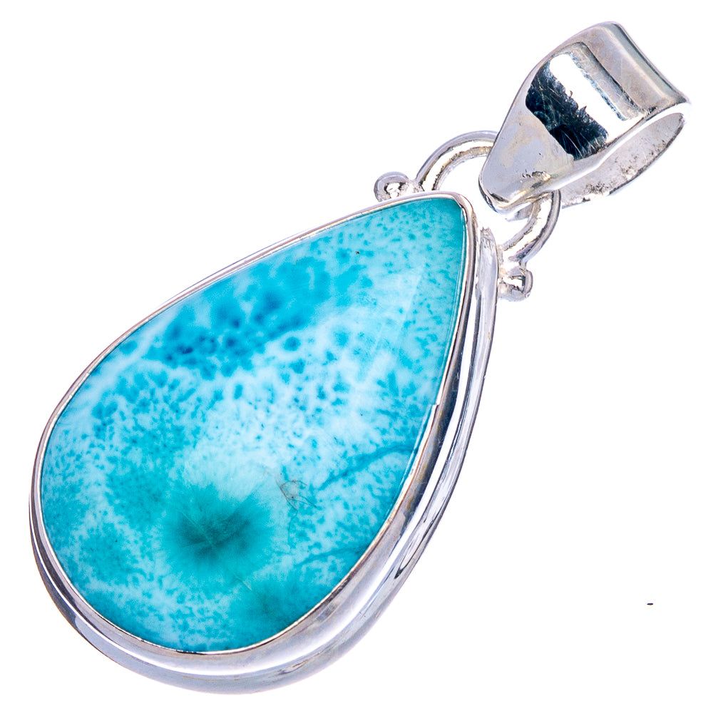 Larimar Pendant 1 1/4" (925 Sterling Silver) P40522