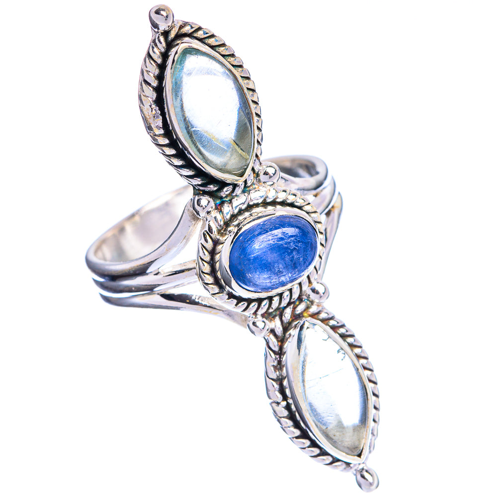 Large Kyanite, Aquamarine Ring Size 9.75 (925 Sterling Silver) R144373