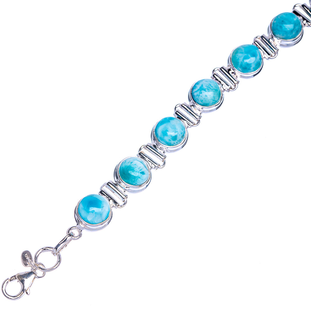 Larimar Bracelets 6 1/2 To 8 1/8" (925 Sterling Silver) B90327