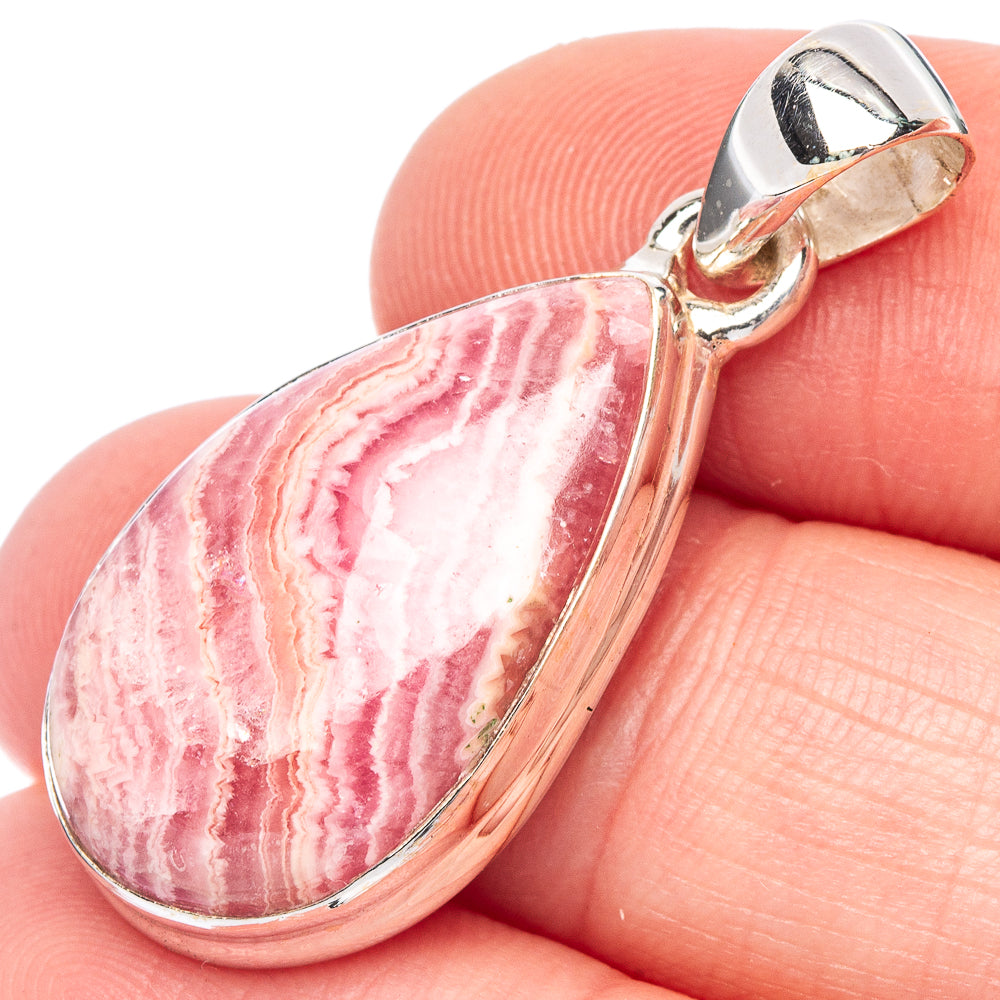 Rhodochrosite Pendant 1 3/8" (925 Sterling Silver) P44133